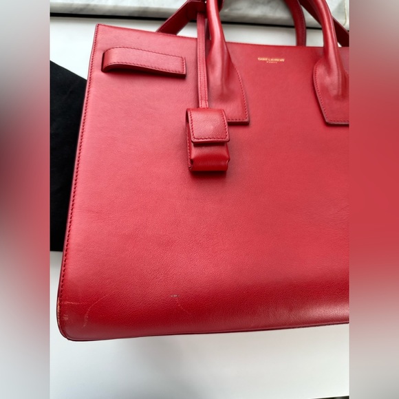 YSL Sac Du Jour Red - Authentic Yves Saint Laurent - Picture 3 of 10